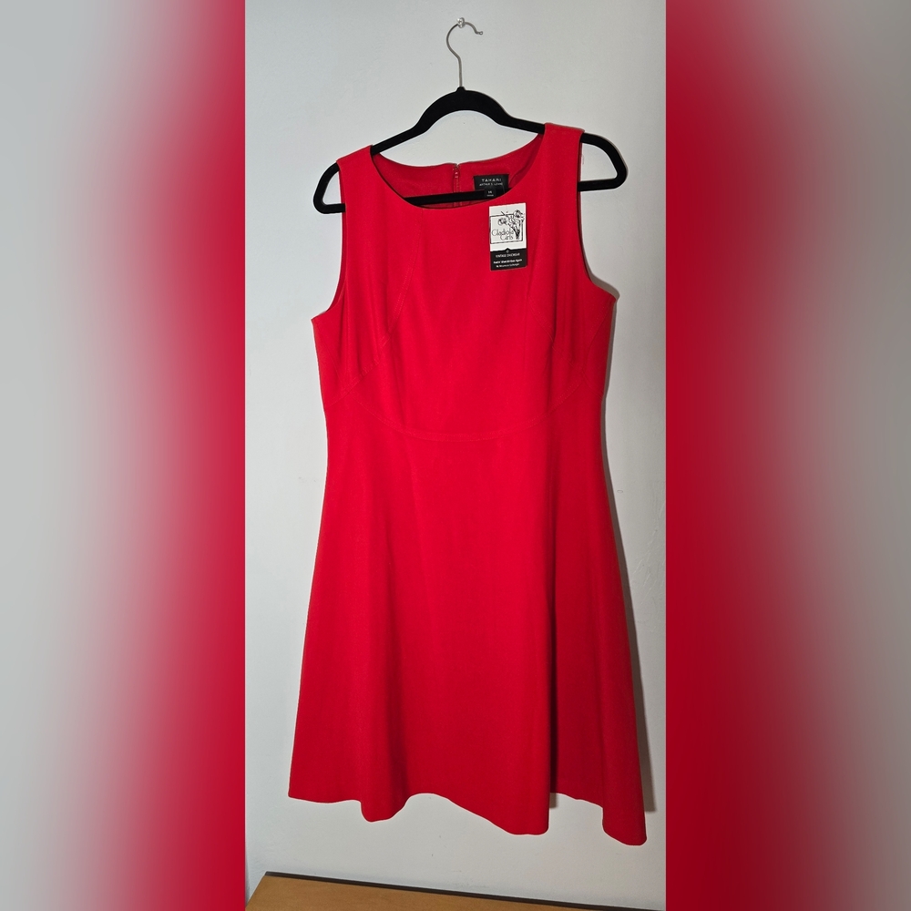 Tahari Bold Red Mini Dress